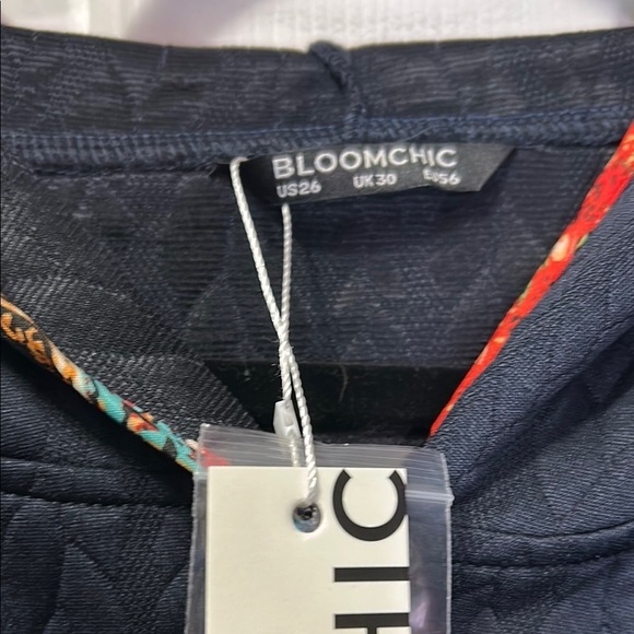 BloomChic Red and Blue Utility Jacket with Hood - Picture 2 of 8